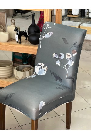 Capa de Cadeira Verde Floral em Poliéster  40cmX50cm / 45cmX65cm