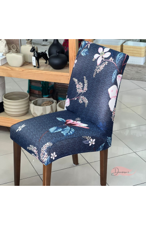 Capa de Cadeira Floral em Poliéster - 40cmX50cm / 45cmX65cm