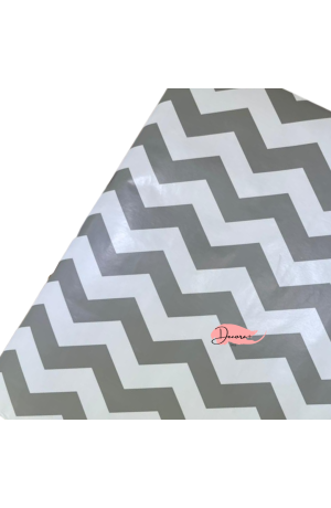 Papel De Parede - Chevron Cinza E Branco