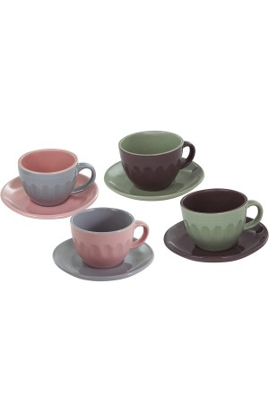 Jogo de 4 Xícaras de Chá Cerâmica Escandinavo 210ml