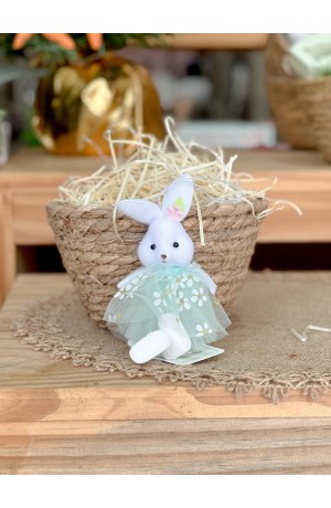 Enfeite Coelha Verde 16cm