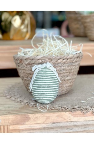 Enfeite Ovo de Páscoa Verde Escuro 8cm