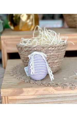 Enfeite Ovo de Páscoa Roxa 8cm