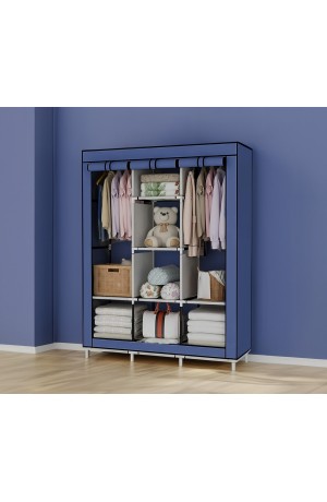 Guarda Roupas Azul Desmontavel Mobilis - 130cm X 45cm X 170cm
