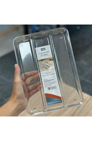 Organizador de Talheres de Acrilico - 25cm X 17.8cm X 4cm