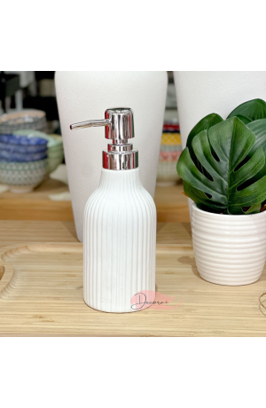 Porta Sabonete Liquido de Porcelana - Branco 350ml