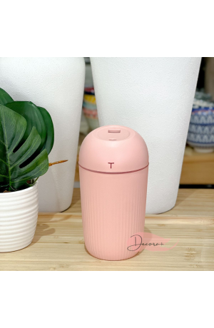 Mini Umidificador/Difusor de Ar Ultrassônico Usb - Rosa 350ml