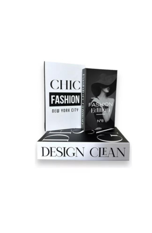 Caixa Livro Decorativo com 3 Peças - Design Clean