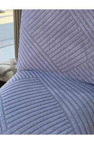 Capa de Cadeira Cinza Linhas