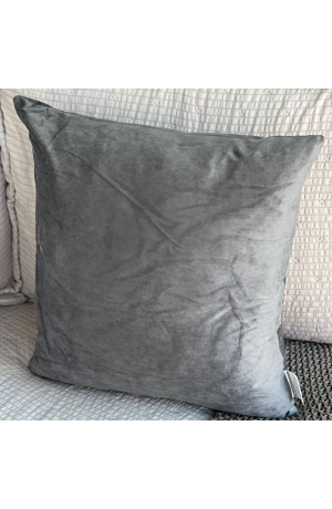 Capa de Almofada Cinza Veludo  -  44cm X 44cm