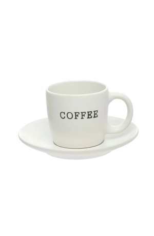 Jogo com 4 Xicaras e Pires de Café Cremona 130ml