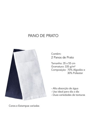 Kit com 2 Panos de Prato Gastronomie - Mod 5 Bege