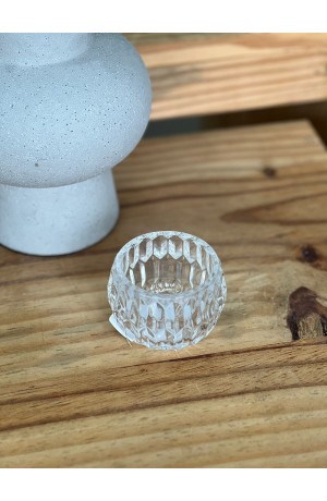 Castiçal de Vidro  - Esmeralda 6cm