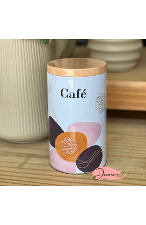 Pote de Metal Redondo Café  - 100g 19cm x 10cm