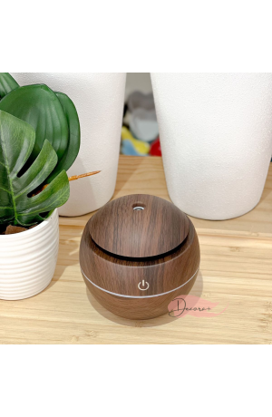 Mini Umidificador/Difusor de Ar Ultrassônico Redondo - Tabaco 180ml