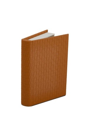 Caixa Livro de Mdf com Revestimento em PU - Terracota 20cm x 15cm x 3,5cm