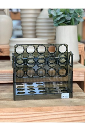 Porta Ovos c/3 Compartimentos de Acrilico - Verde