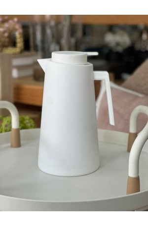 Garrafa Térmica de Plástico Branca - 1L