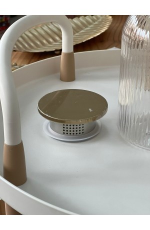 Jarra de Vidro c/Tampa de Metal  Dourada - 1,5L