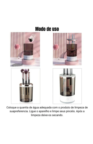 Limpador para Pincéis de Maquiagem c/ Cabo USB - 15,5cm X 9cm