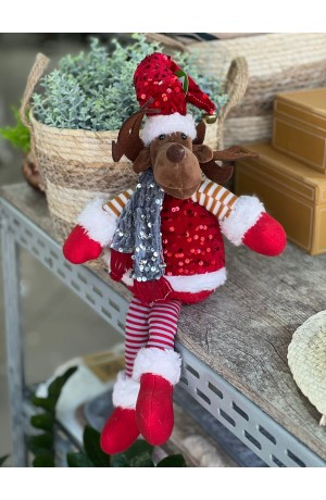 Enfeite Alçe com pernas Articuladas e Sino no Gorro