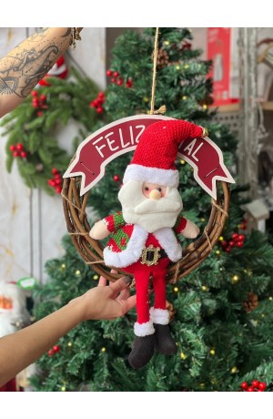 Guirlanda de Natal com Papai Noel