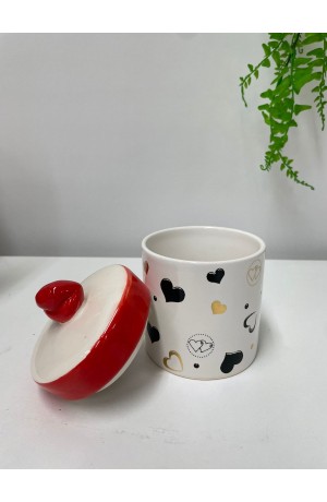 Porta Joia Boca de Ceramica com Tampa G