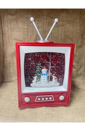 Televisão Enfeite Luminoso De Natal 21cm