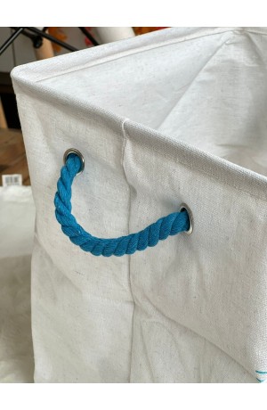 Cesto Multiuso Infantil Dobravel Quadrado Com Alça sem Tampa - Rabo de Baleia