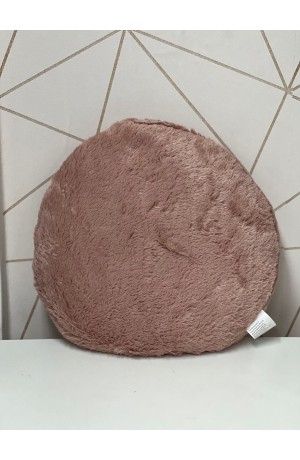 Almofada Redonda Rosa de Pelinho Curto 40cm