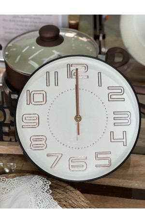 Relogio de Parede Redondo Preto 25cm