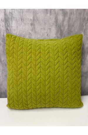 Capa de Almofada Verde em Chenille 42x42cm