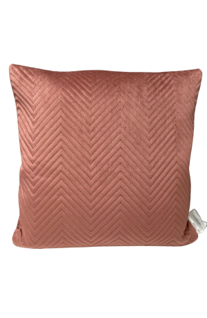 Capa de Almofada Rosa Estampa Zigzague Chenille 42cm