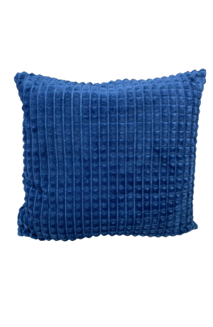 Capa de Almofada Azul Luxo Chenille de Quadradinhos 42cm