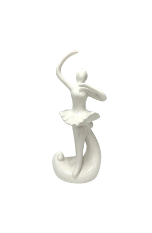Escultura Branca Bailarina Mod 2