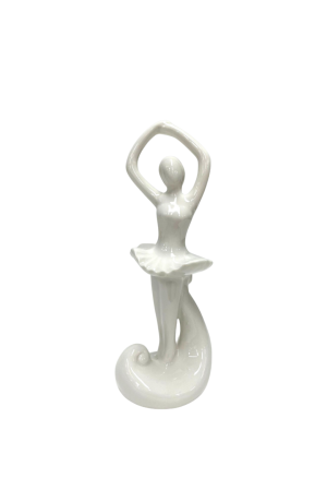 Escultura Branca Bailarina Mod 1