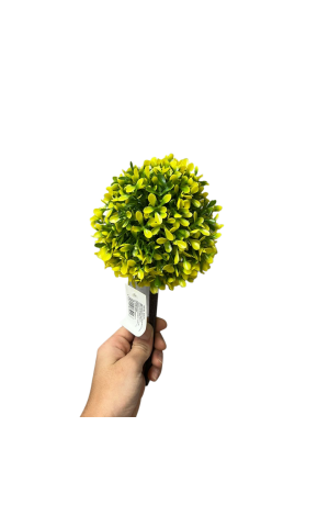 Haste Artificial de Buchinho Topiara ,Verde e Amarelo