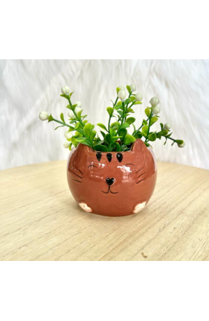 Cachepot Gatinho Marrom