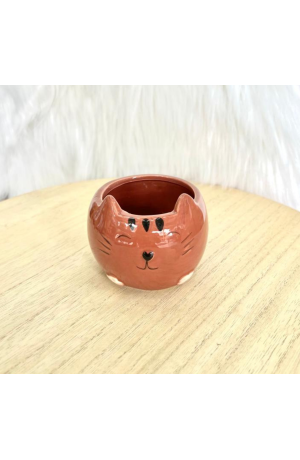 Cachepot Gatinho Marrom