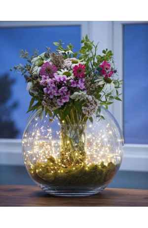 Enfeite Fio de Fada 2m Com 20 Leds Branco Quente de Cobre