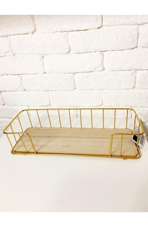 Nicho Decorativo em Metal e MDF  Dourado