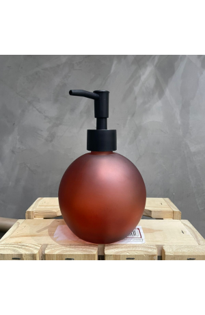 Porta Sabonete Liquido de Vidro Terracota 400ml